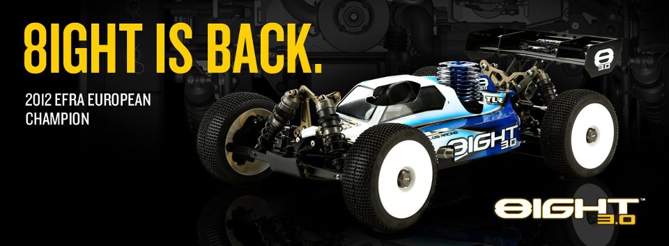 TLR04000 Team Losi Racing Nuovo Automodello 1:8 Buggy 4WD 8IGHT 3.0